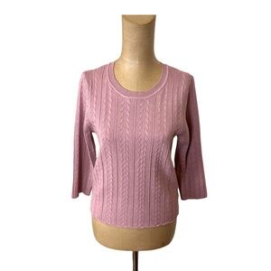 NWT! Pinque Harlee Short Sleeve Sweater Pink Size Medium